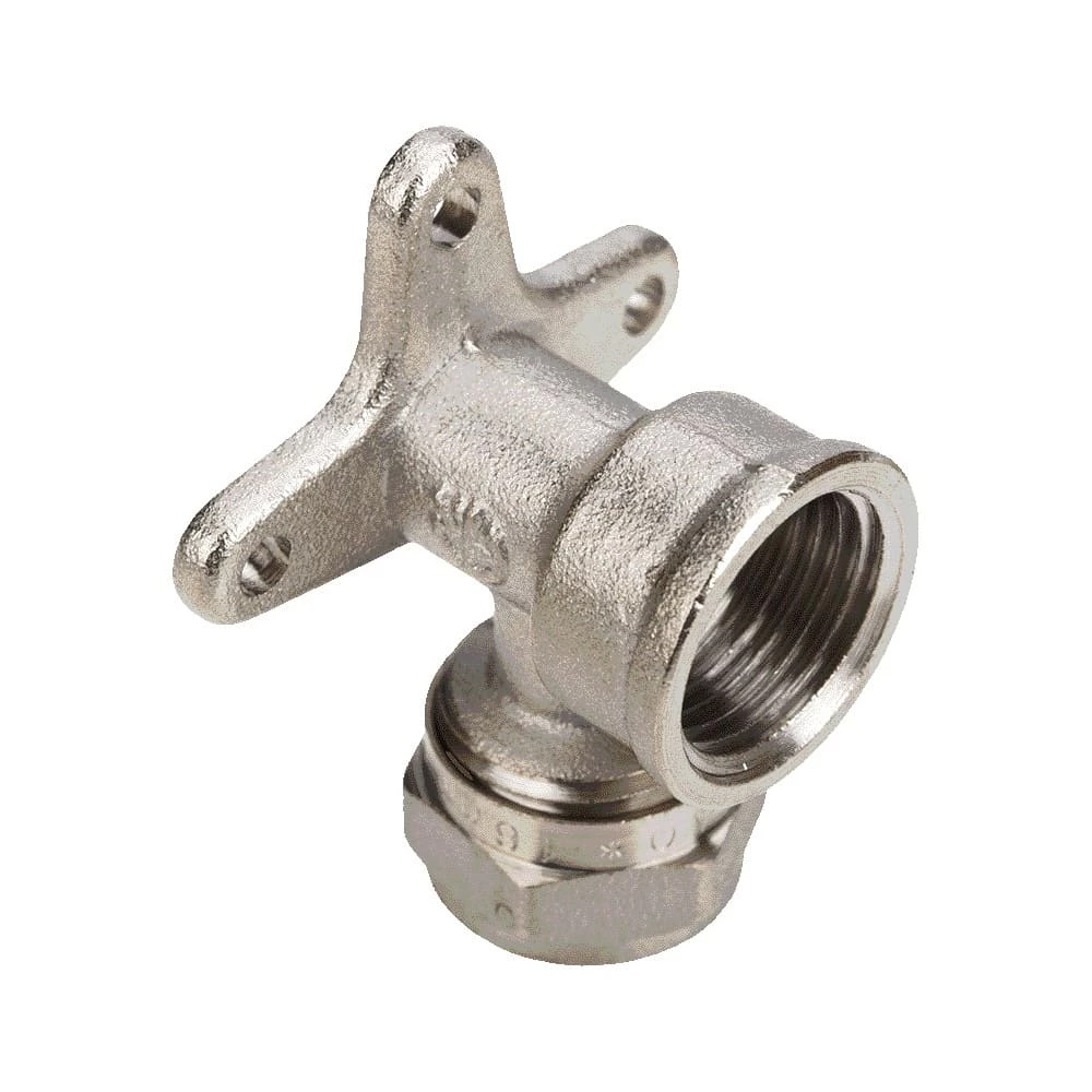 Соединитель латунный AQUALINK 16x1/2″ Дн16 Ру10 вн w с крепл. (водорозетка)