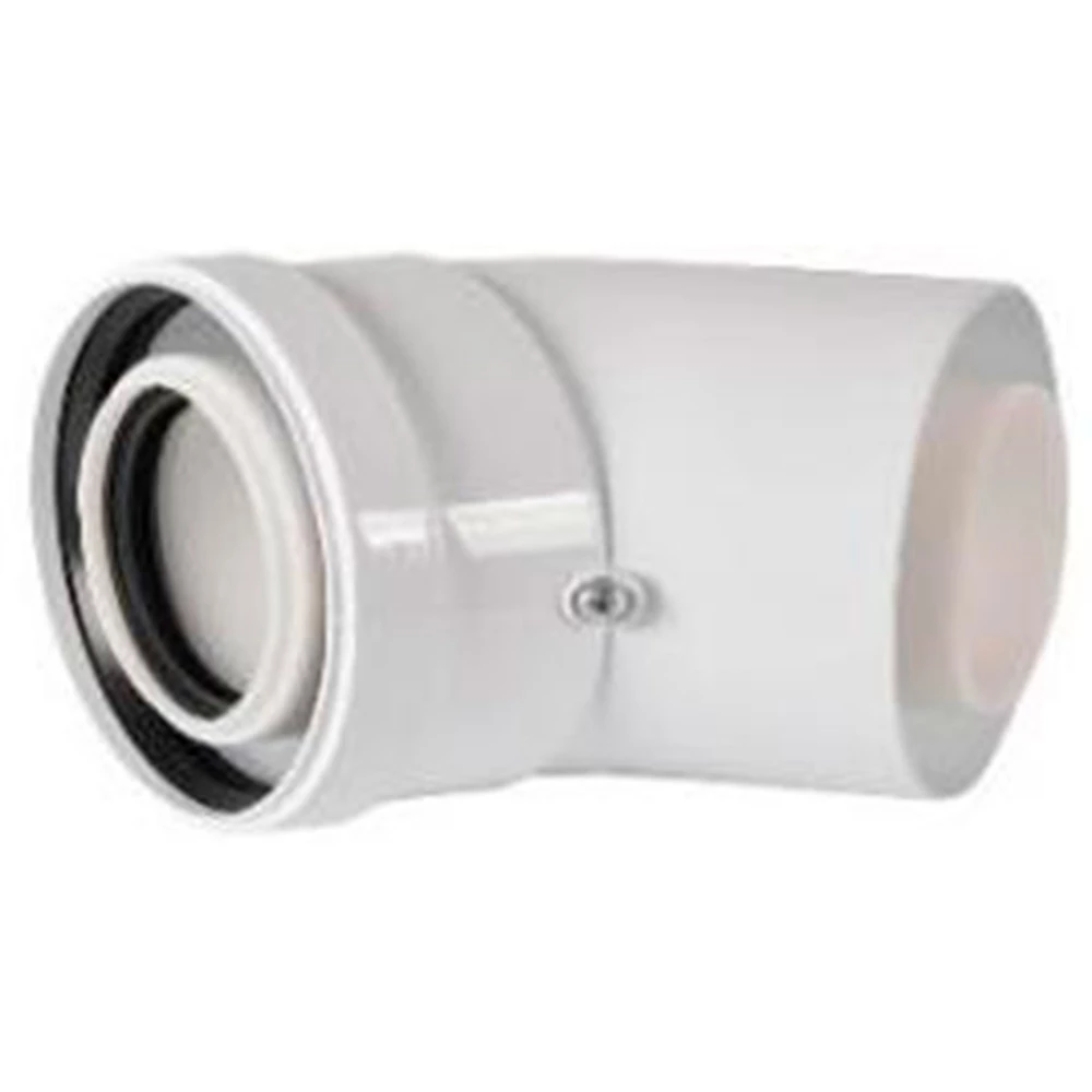Отвод ROMMER Ду60x100 45° конденсационный угол Отвод ROMMER Ду60x100 45° конденсационный угол