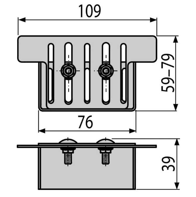 Заглушка Alca Plast 100 мм для дренажных желобов, материал – оцинкованная сталь Заглушка Alca Plast 100 мм для дренажных желобов, материал – оцинкованная сталь