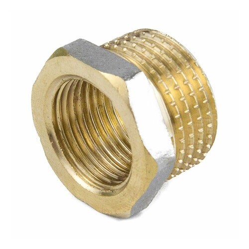Футорка латунная Aquasfera 9024 Ду40х25 (1 1/2″х1″) Ру16 НР/ВР никель ГОСТ 32585-2013