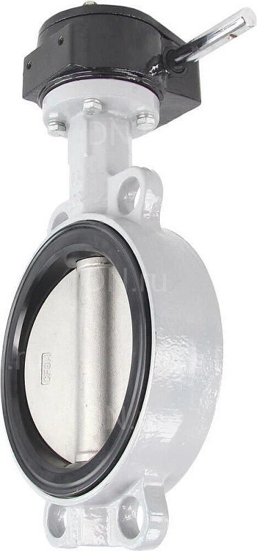 Затвор дисковый поворотный ABRA BUV-VF863D Ду600 Ру16 межфланцевый, корпус - чугун GG25, диск - нержавеющая сталь AISI 316, уплотнение - NBR, с редуктором