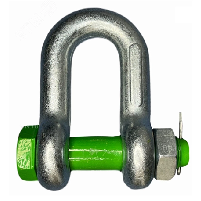 Скоба КМП G2150 1/2″ прямая со шплинтом, покрытие - цинк, грузоподъемность - 2.0т
