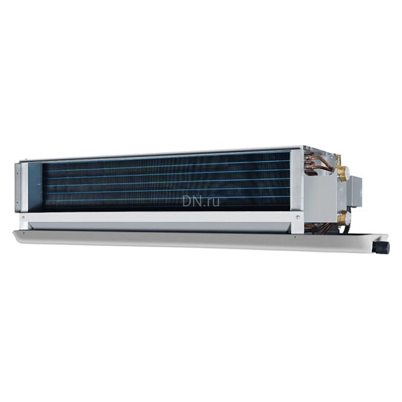 Фанкойл Haier FCE-068CCB2B right канальный, двухтрубный, мощность охлаждения - 4.5кВт, мощность обогрева - 7.4кВт, без пульта, с воздухозаборной камерой, забор воздуха сзади, 230В