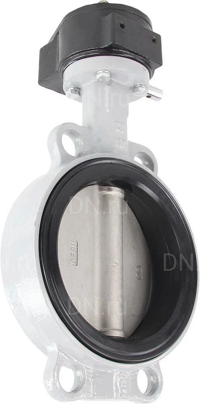 Затвор дисковый поворотный ABRA BUV-VF863D Ду600 Ру16 межфланцевый, корпус - чугун GG25, диск - нержавеющая сталь AISI 316, уплотнение - NBR, с редуктором
